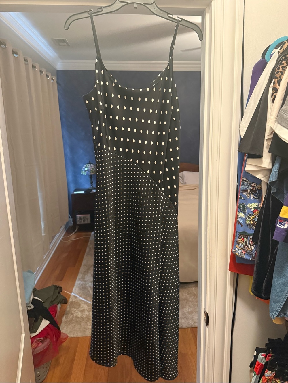 Polka Dot Satin Dress
